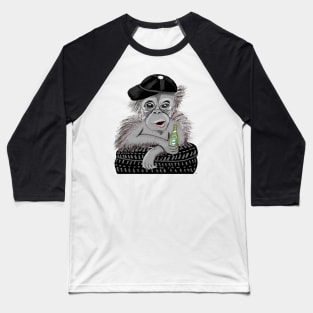 chimpanzee with beer Baseball T-Shirt